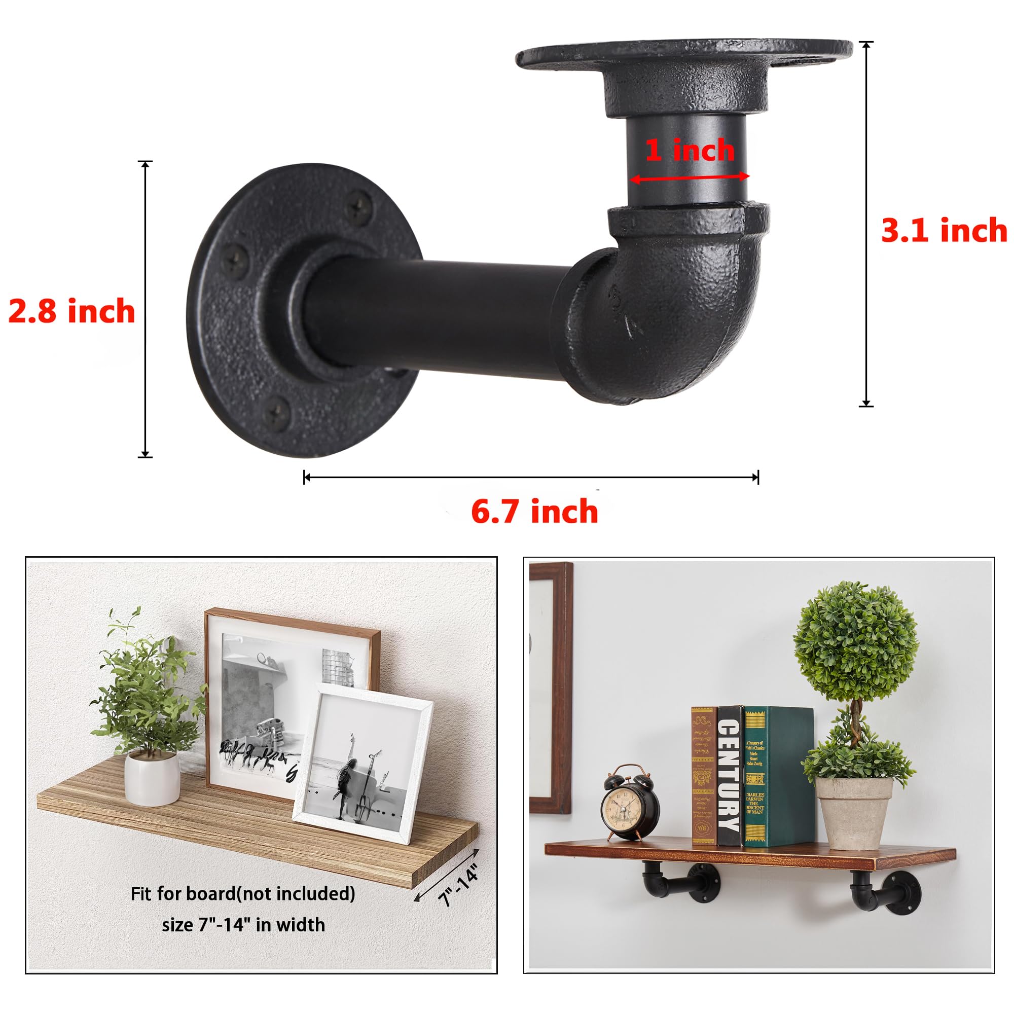 YCCO heavy-duty 3/4-inch iron brackets deliver reliable wall shelving