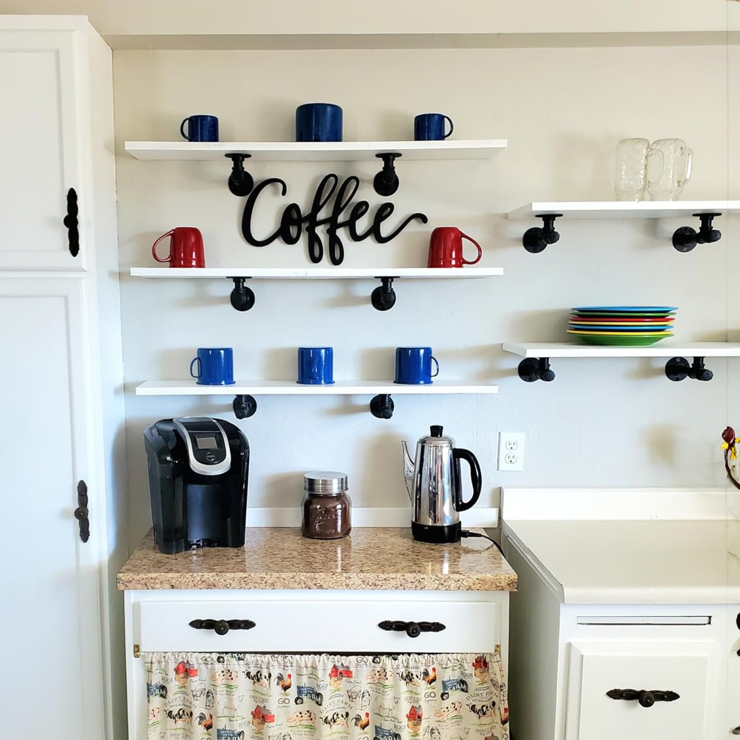 YCCO wall floating shelf bracket enhances decor in small spaces.