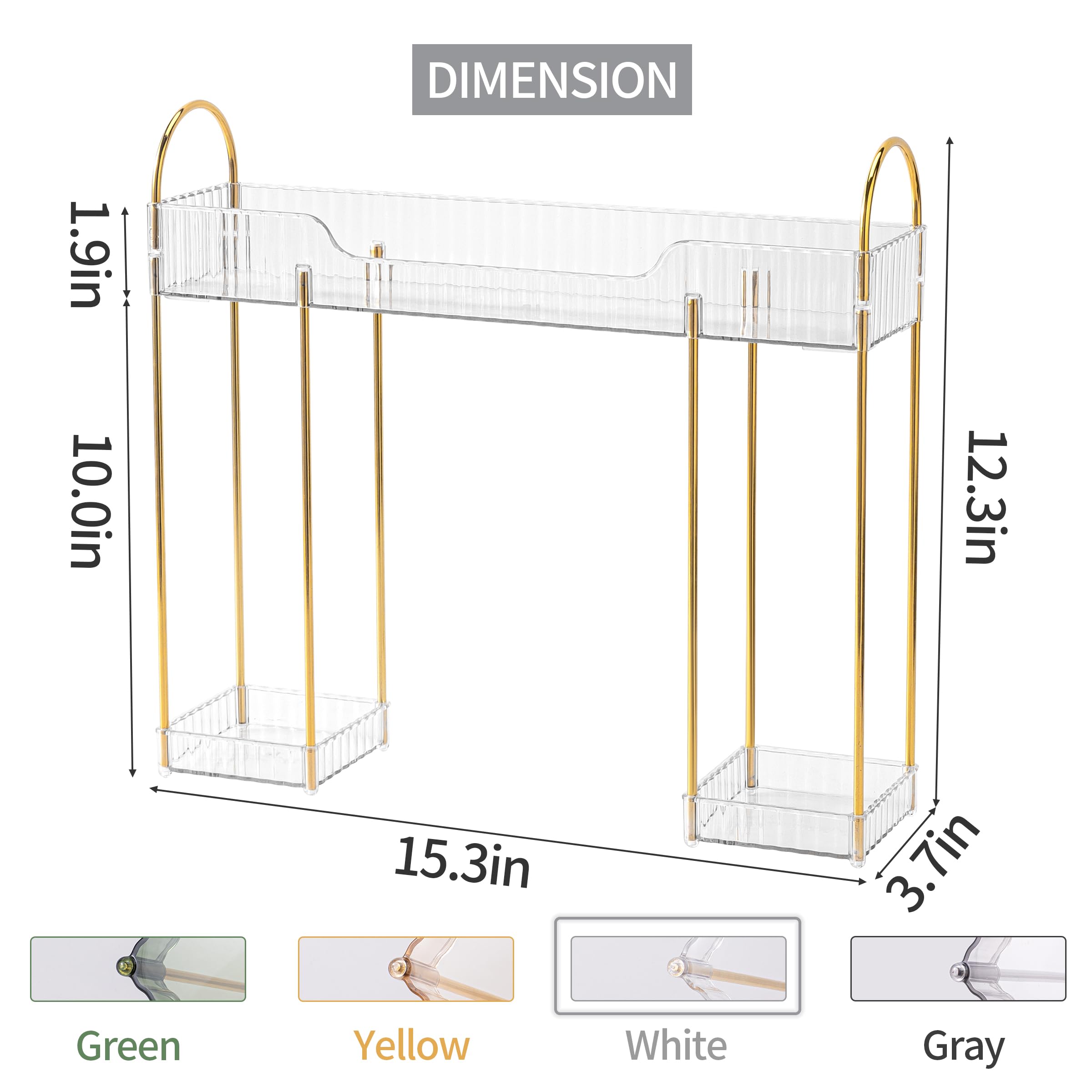 YCIA&DONE narrow countertop organizer adds vertical storage in small spaces.