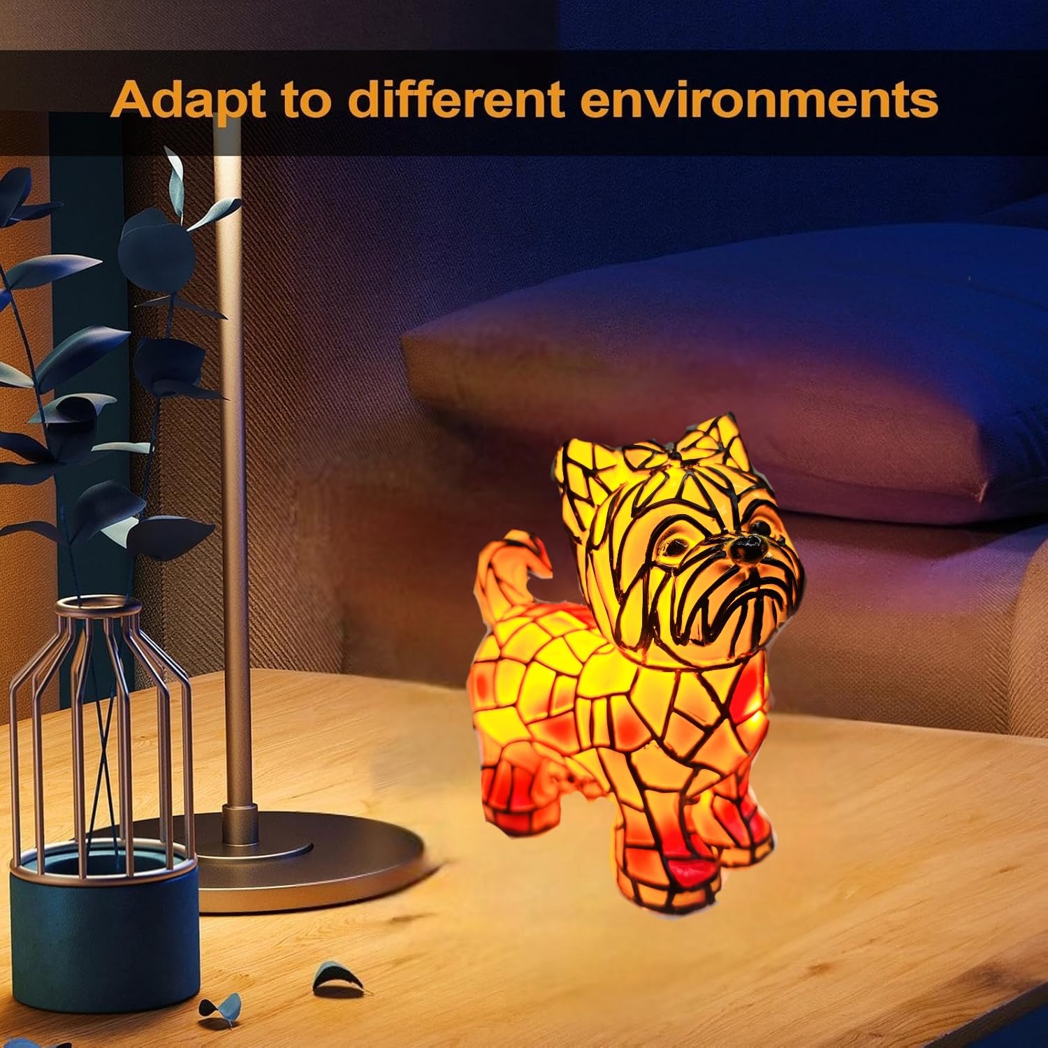 Yckeogln 3D dog themed LED night light ideal for desks and nightstands