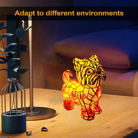 Yckeogln 3D dog themed LED night light ideal for desks and nightstands