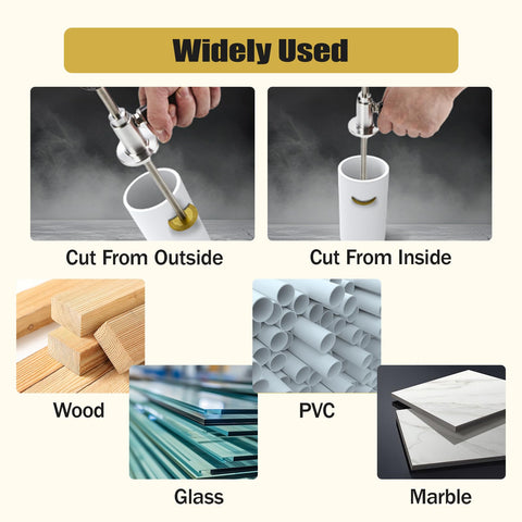 YCKJDYR multi-material cutter handles PVC/ABS plus hardwood and more.