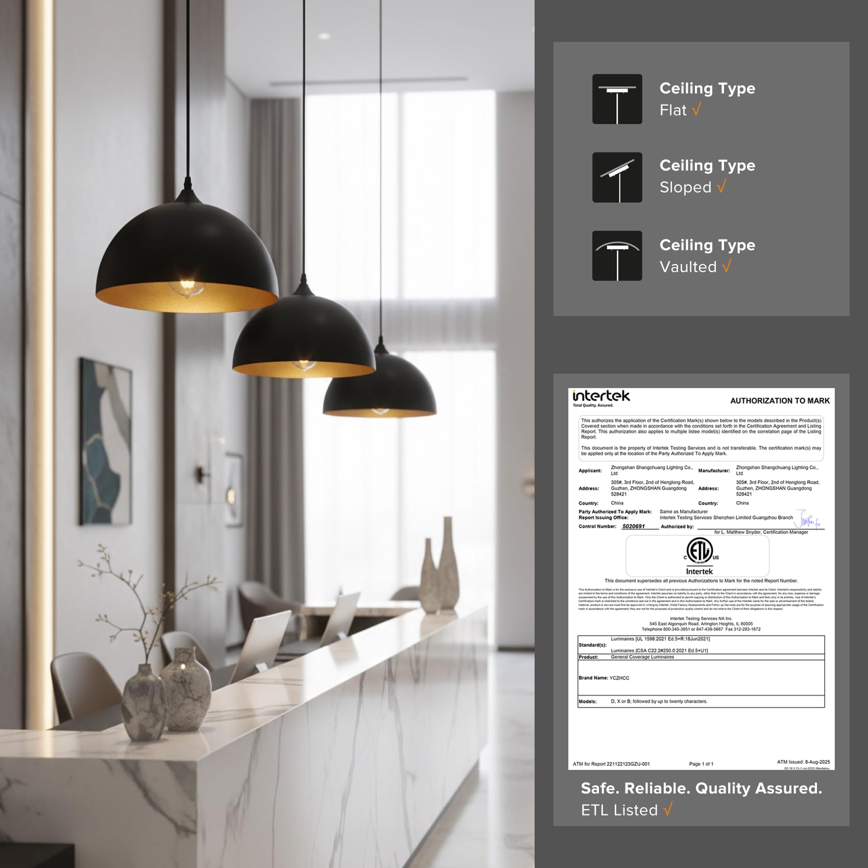 YCZHCC adjustable-height pendant lights customize any ceiling height