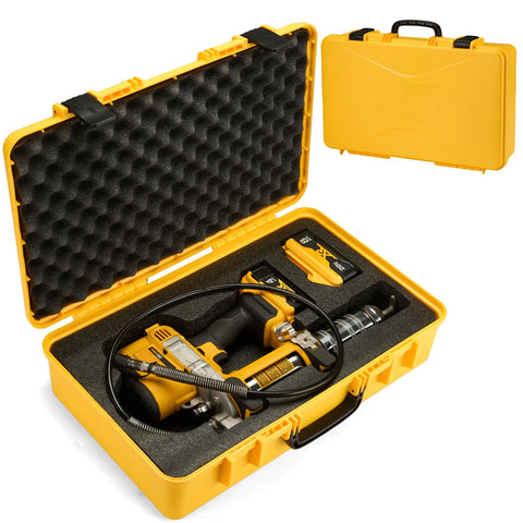 YDEPLVEO hard-shell case with foam interior for grease gun kit
