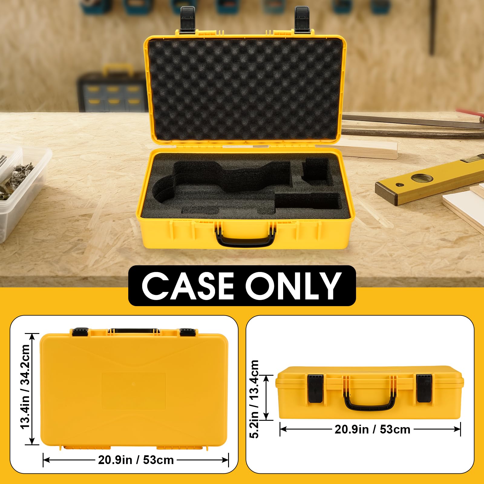 YDEPLVEO weather- and dust-resistant shell protects tools