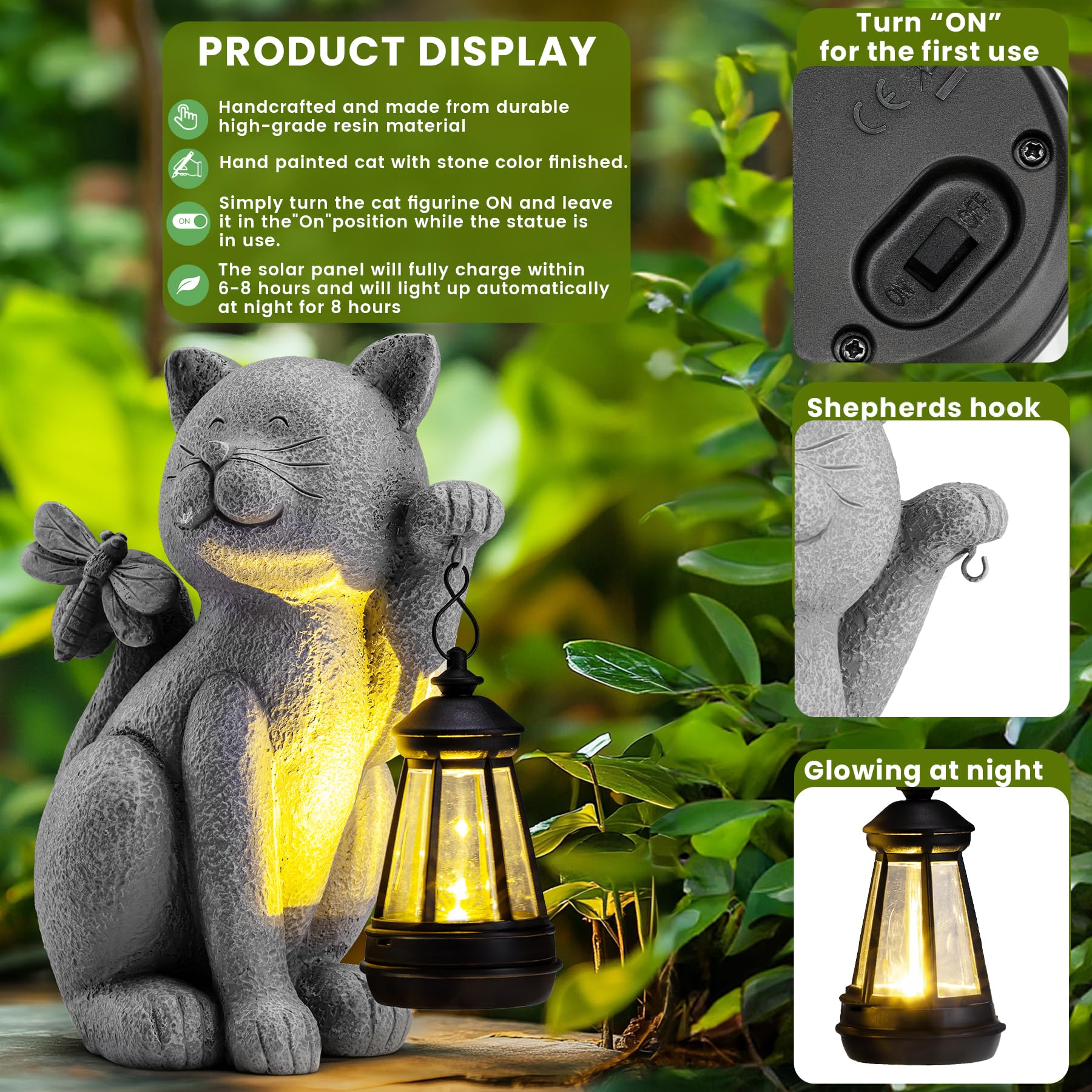 YDKOJGW backyard decor brings gentle illumination to yards and window sills.
