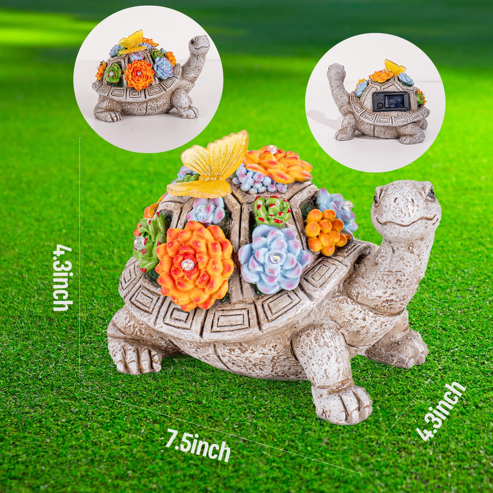 Outdoor décor piece with 21.5 cm width.