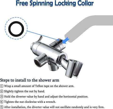 YDmeet 180 degree water flow option for dual head use