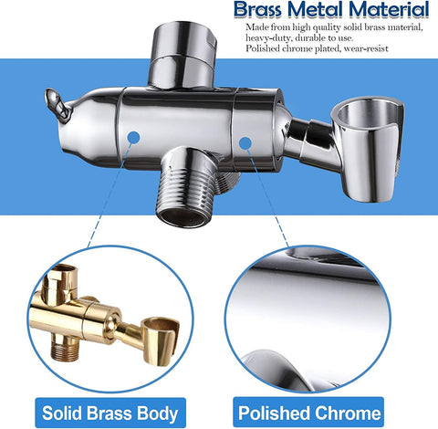 YDmeet brass diverter polished chrome resists corrosion and looks sleek