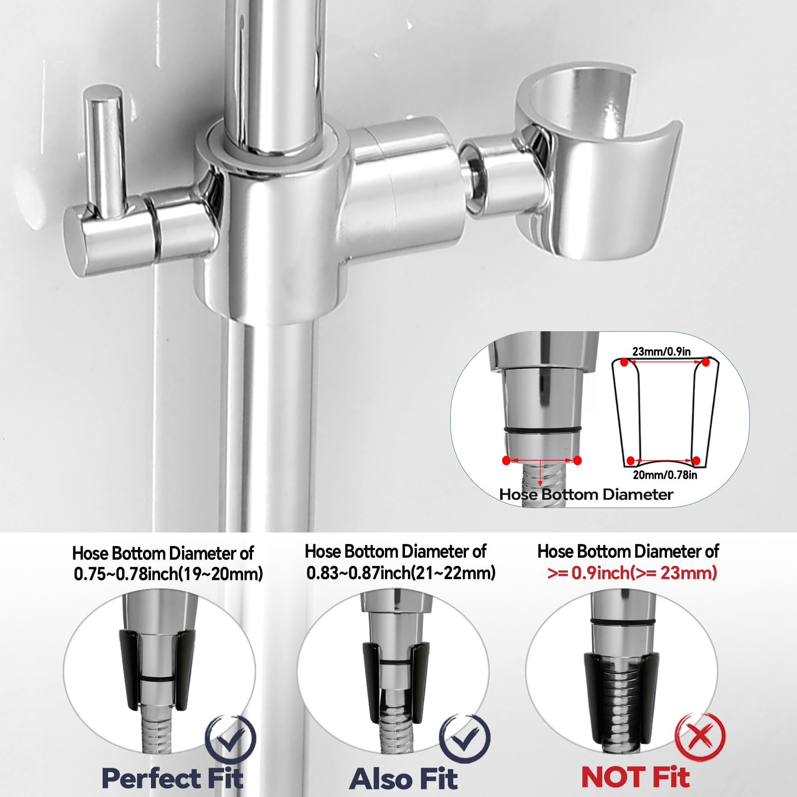 YDmeet brass rustproof slide bar resists humidity for durable bathroom use