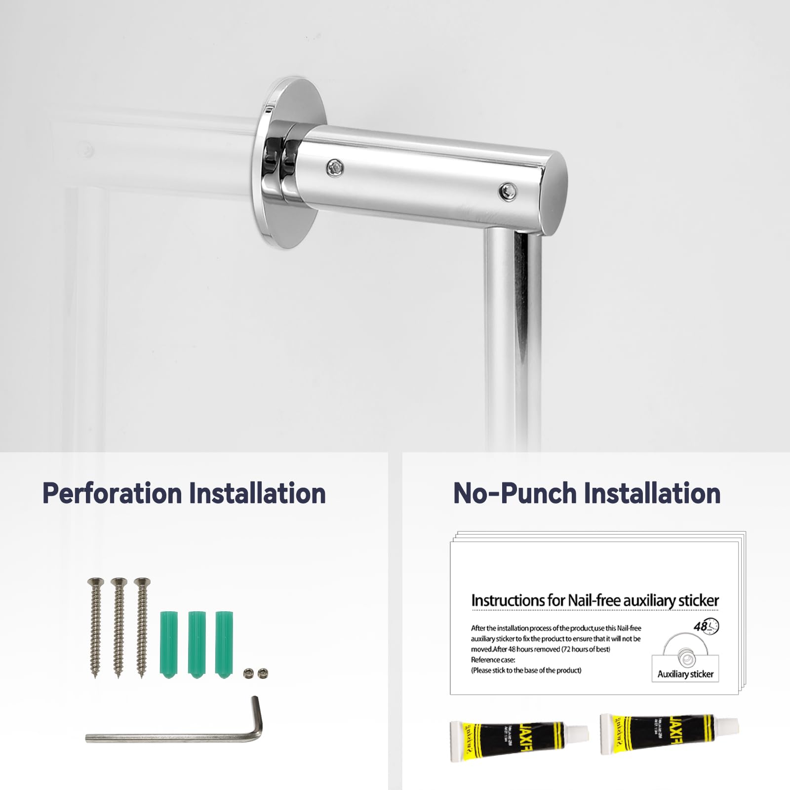 YDmeet drill-free installation pack with glue for easy mounting