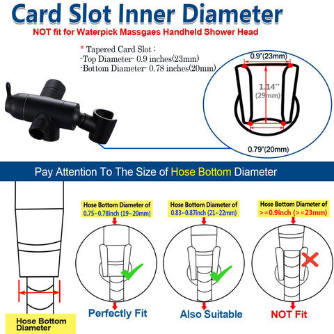 YDmeet universal G1/2 connection fits standard shower arms and heads.