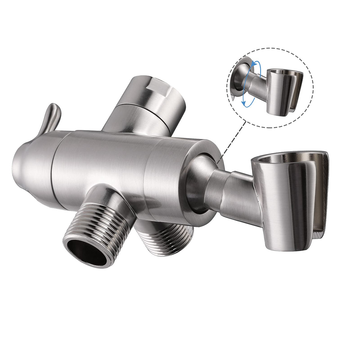 YDmeet shower arm diverter in brushed nickel assembly highlights durability and smooth water flow