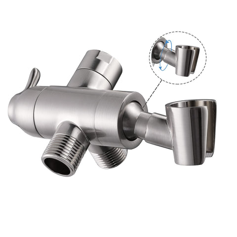 YDmeet shower arm diverter in brushed nickel assembly highlights durability and smooth water flow