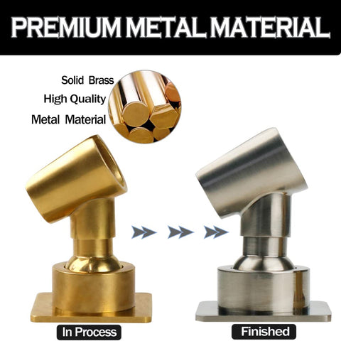YDmeet brushed nickel finish on a solid brass holder resists corrosion for daily use.
