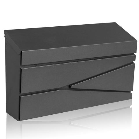 Ydocabinit wall-mount mailbox front view with durable galvanized steel.