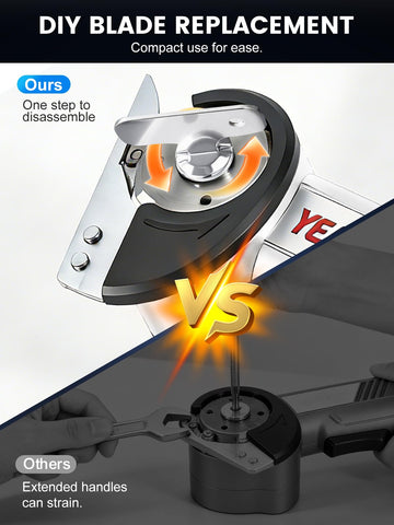 YEAfEAti safety features including blade guard for safe handling and storage.
