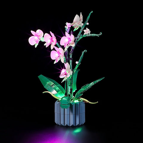 YEABRICKS orchid LED kit LED connection emphasizes neat wiring.