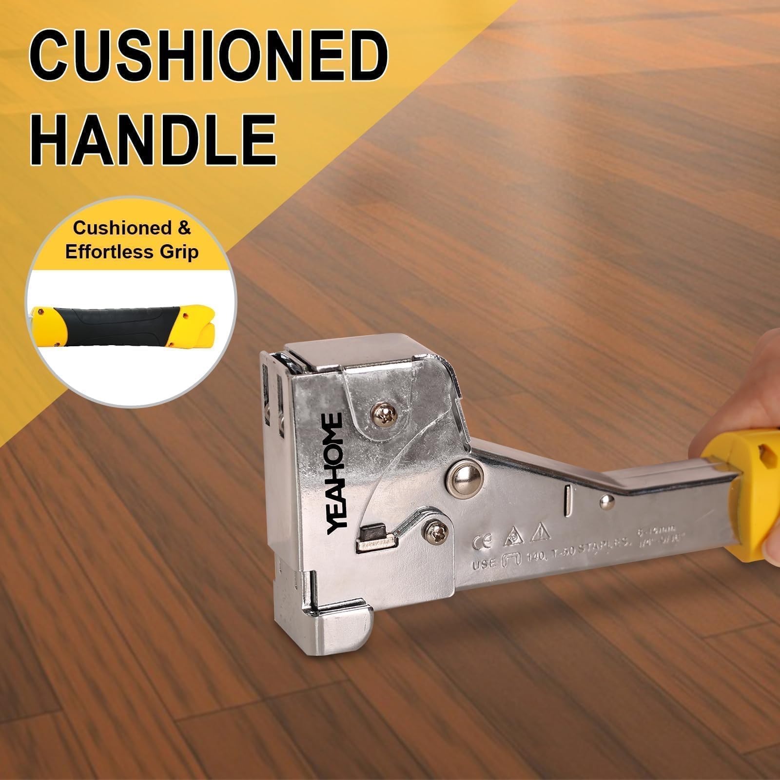 YEAHOME non-slip grip handle reduces fatigue during extended use.