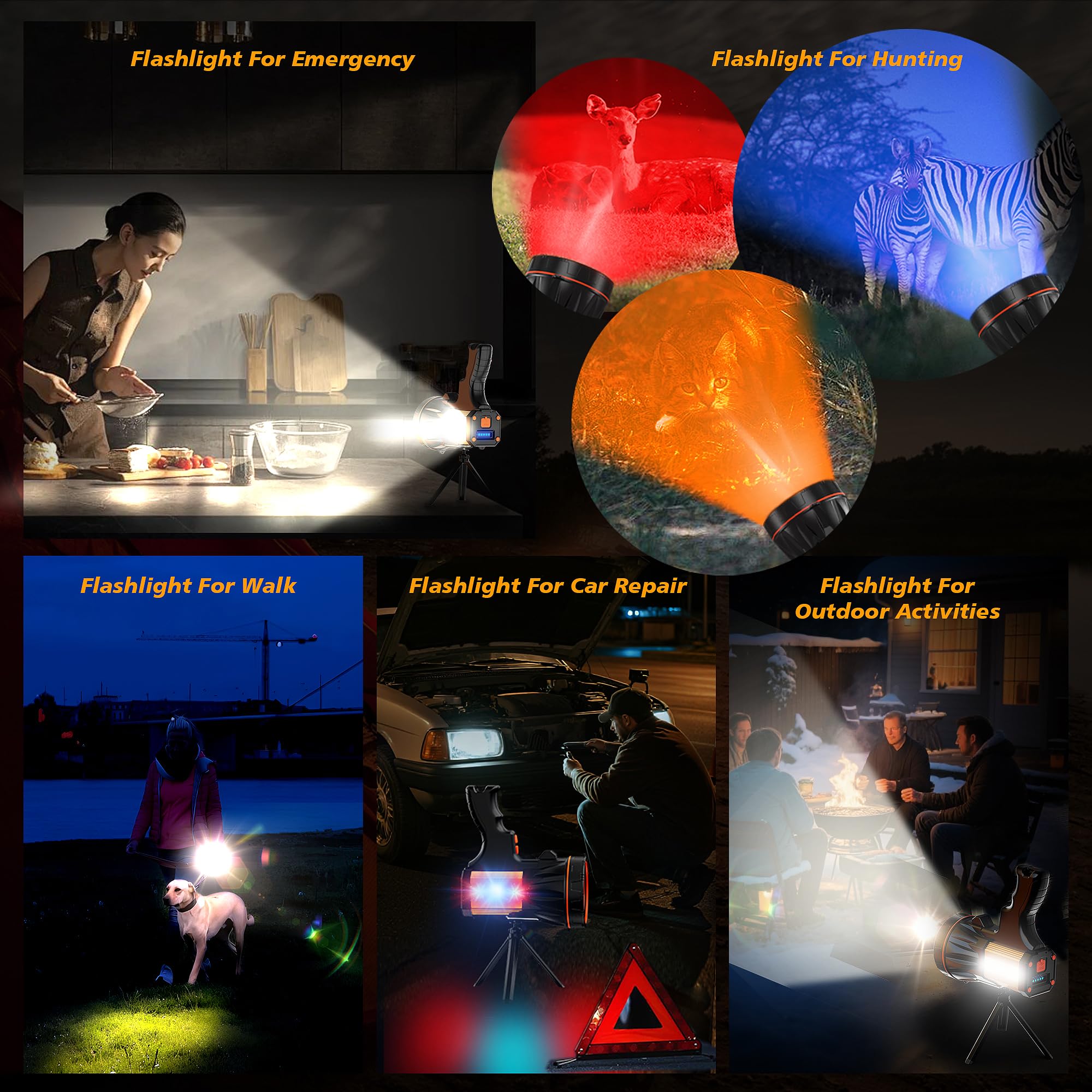 YEARPROER durable aluminum spotlight housing designed for rugged outdoor use.