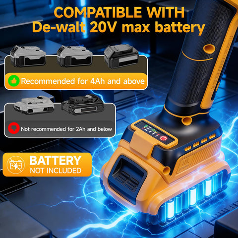 YEARTOP cordless grinder with auxiliary handle for improved grip and control.