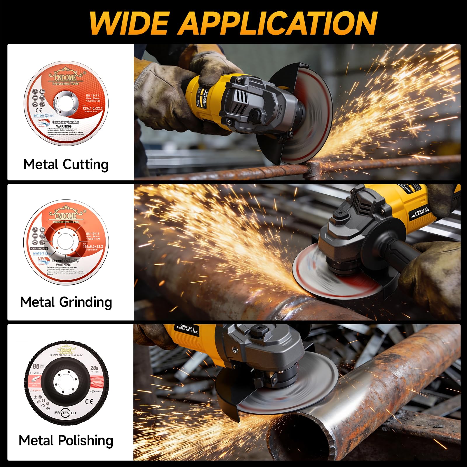 YEARTOP 5/8-11 spindle accepts common accessories for flexibility.