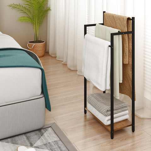yeavs towels draped on the middle tier demonstrate easy access