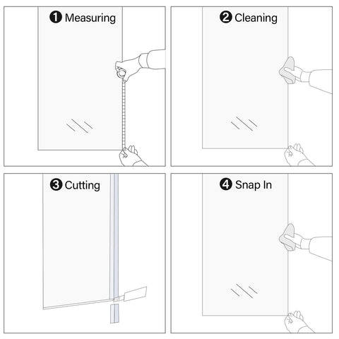 Yecaye 30-degree drip track helps contain leaks along the threshold.