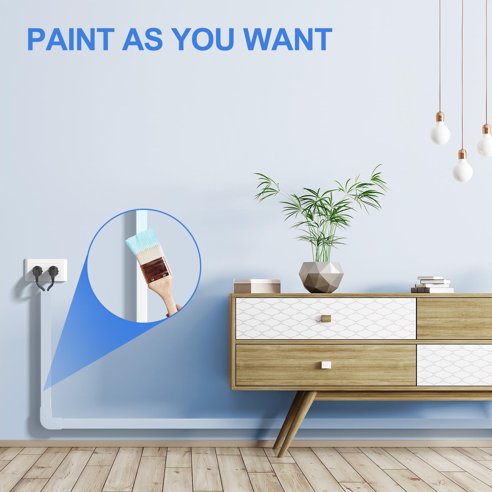 Yecaye cord hider channels extend long runs for flexible setups