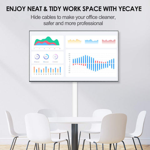 Yecaye Cord Hider uses strong adhesive tape for secure mounting