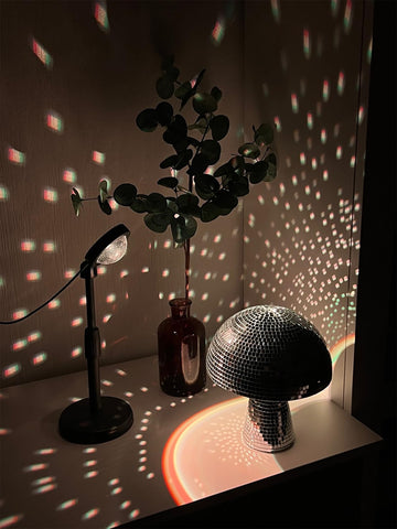 Yeehlmer gold small mushroom disco ball elevates celebrations with glow
