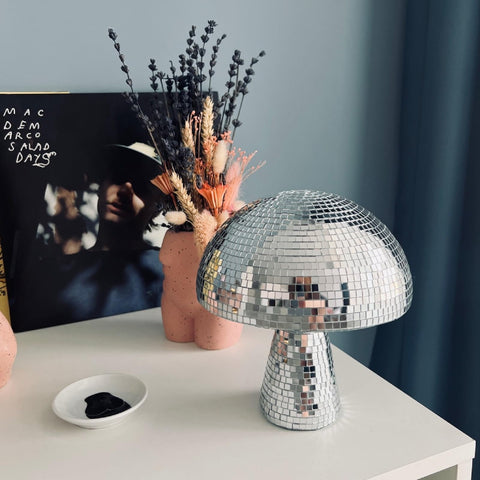 Yeehlmer rose gold small disco ball enhances festive tables with reflections