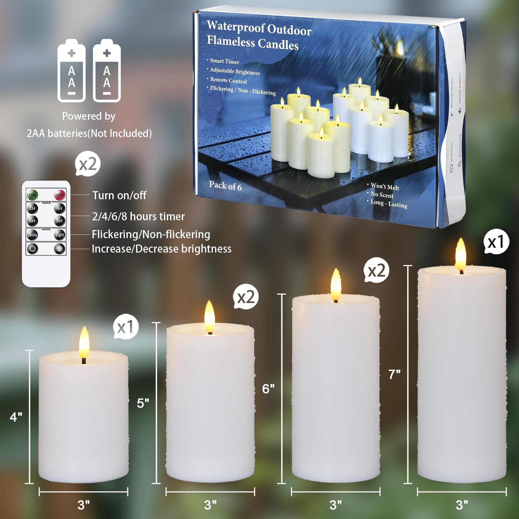 Yeelida candle grease design glows with lifelike warmth for evenings