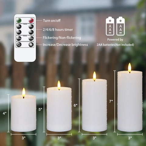 Yeelida LED flickering candles in a 4-pack delivering warm candlelight