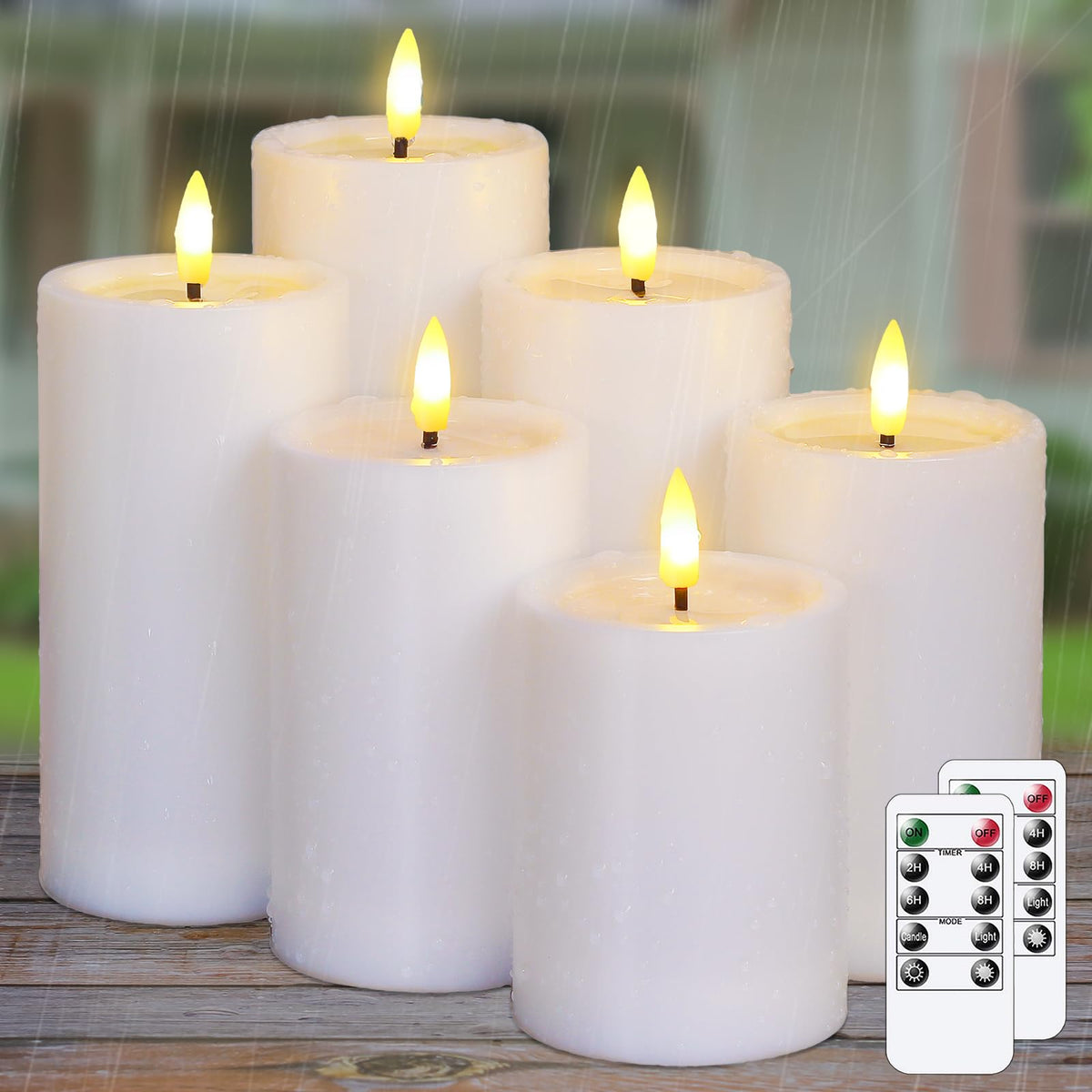 Yeelida outdoor flameless candles with remote control for convenient outdoor ambiance