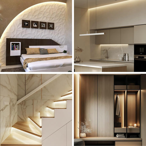 Yeewhale COB LED strip app control enables customized lighting scenes