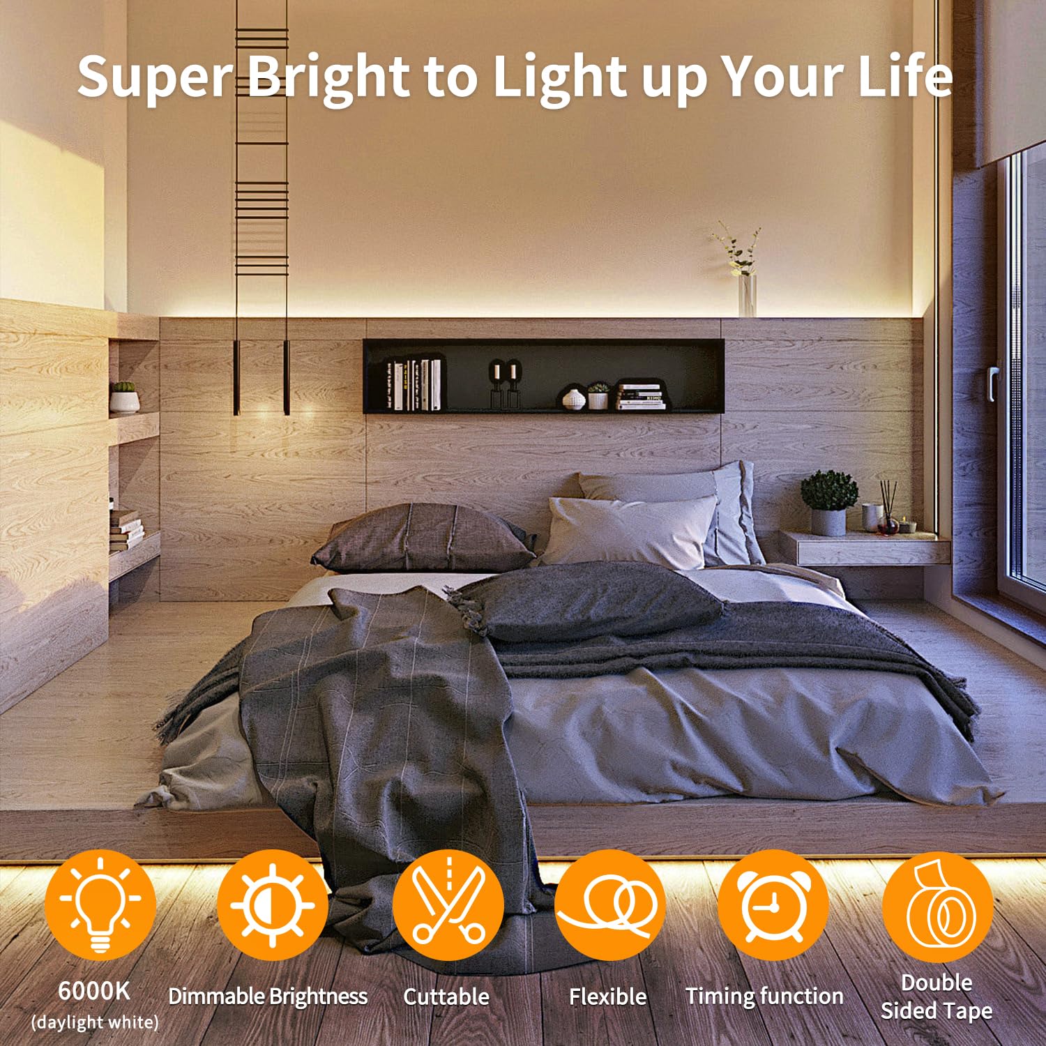Yeewhale LED strip around makeup mirror offers soft, even illumination.