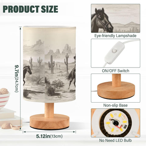 YEGAME Western Cowboy bedside lamp USB-port enables quick power on-the-go use.