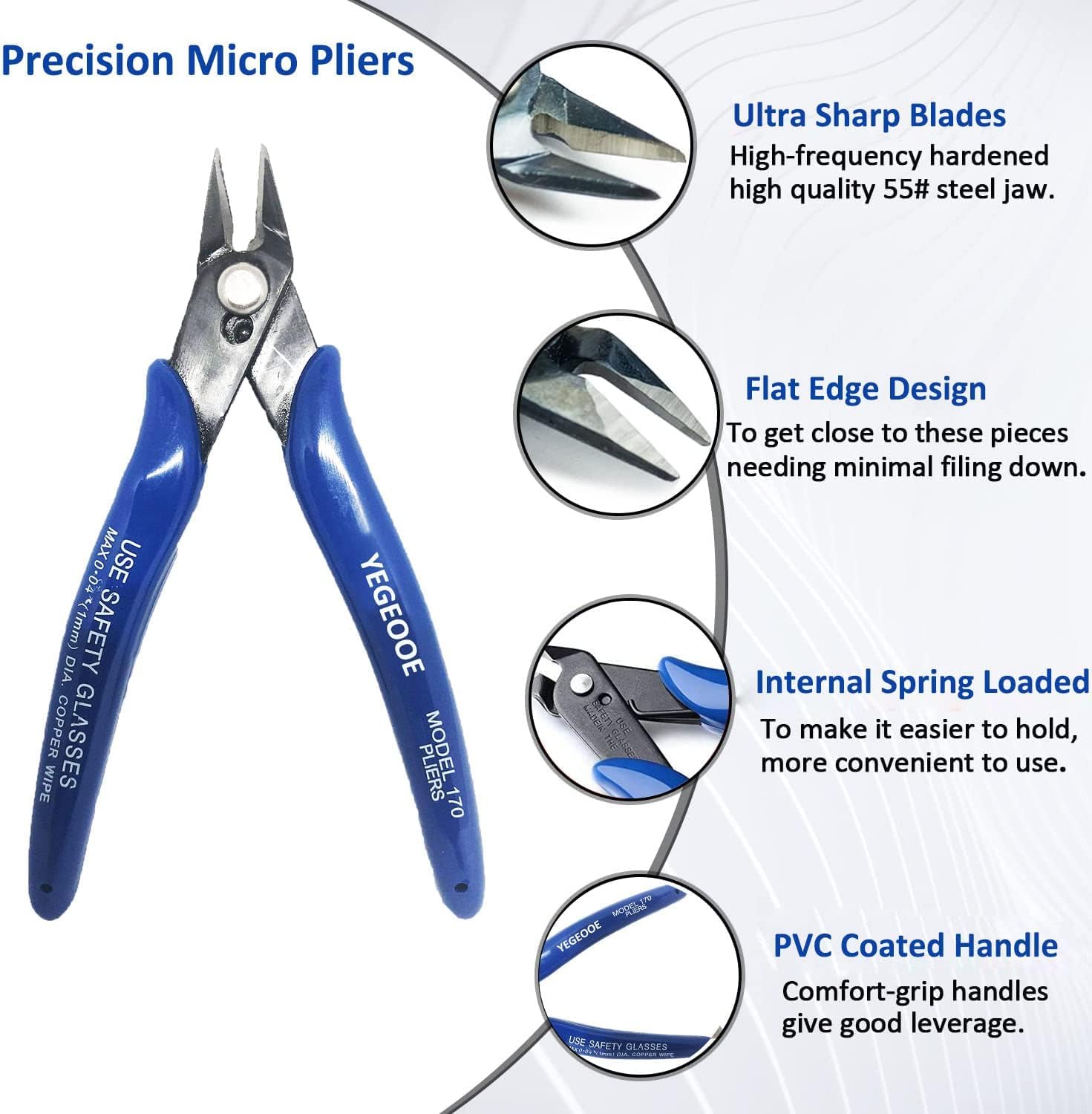 YEGEOOE comfortable PVC grip ensures non-toxic ergonomic use