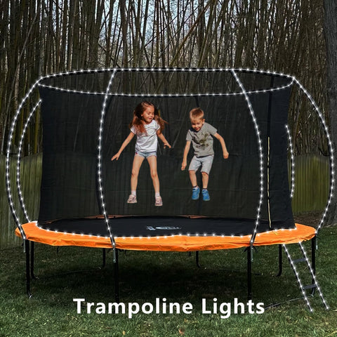 YEGUO camping setup with solar rope lights around tent and seating