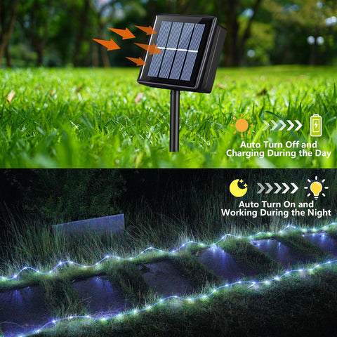 YEGUO lights along a fence line providing soft perimeter illumination