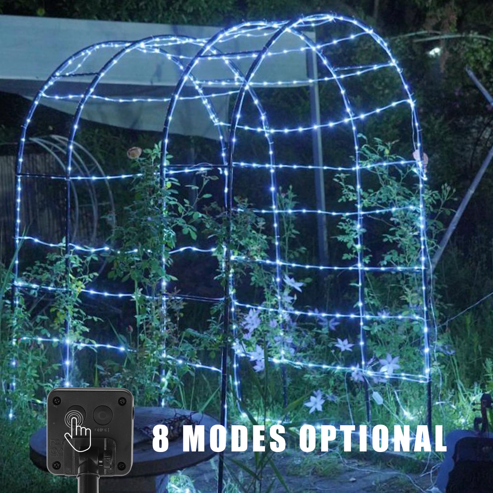 YEGUO garden rope lights decorating flower beds and borders