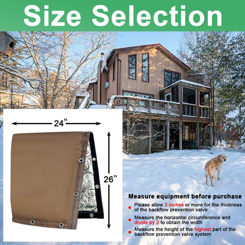 Yehchi 24x26 size fits standard pipes for winter protection
