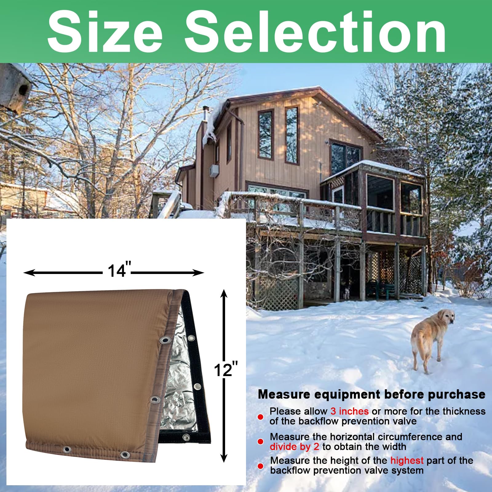 Yehchi 14x12 inch pipe cover showing size and fit