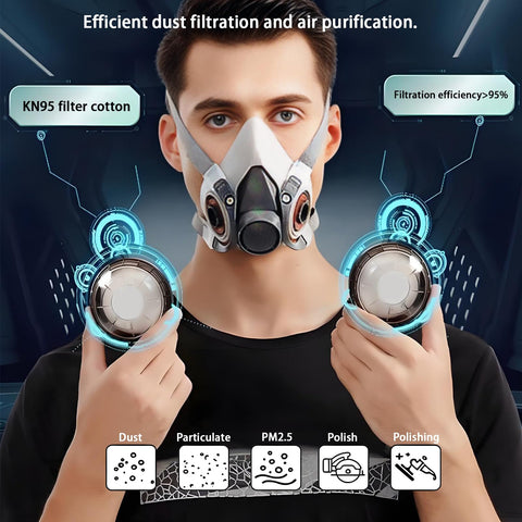 Yehenarn respirator body is washable, reducing waste and extending life.