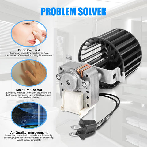 YEHERIT durable motor blower resists humidity for long-lasting bathroom performance.