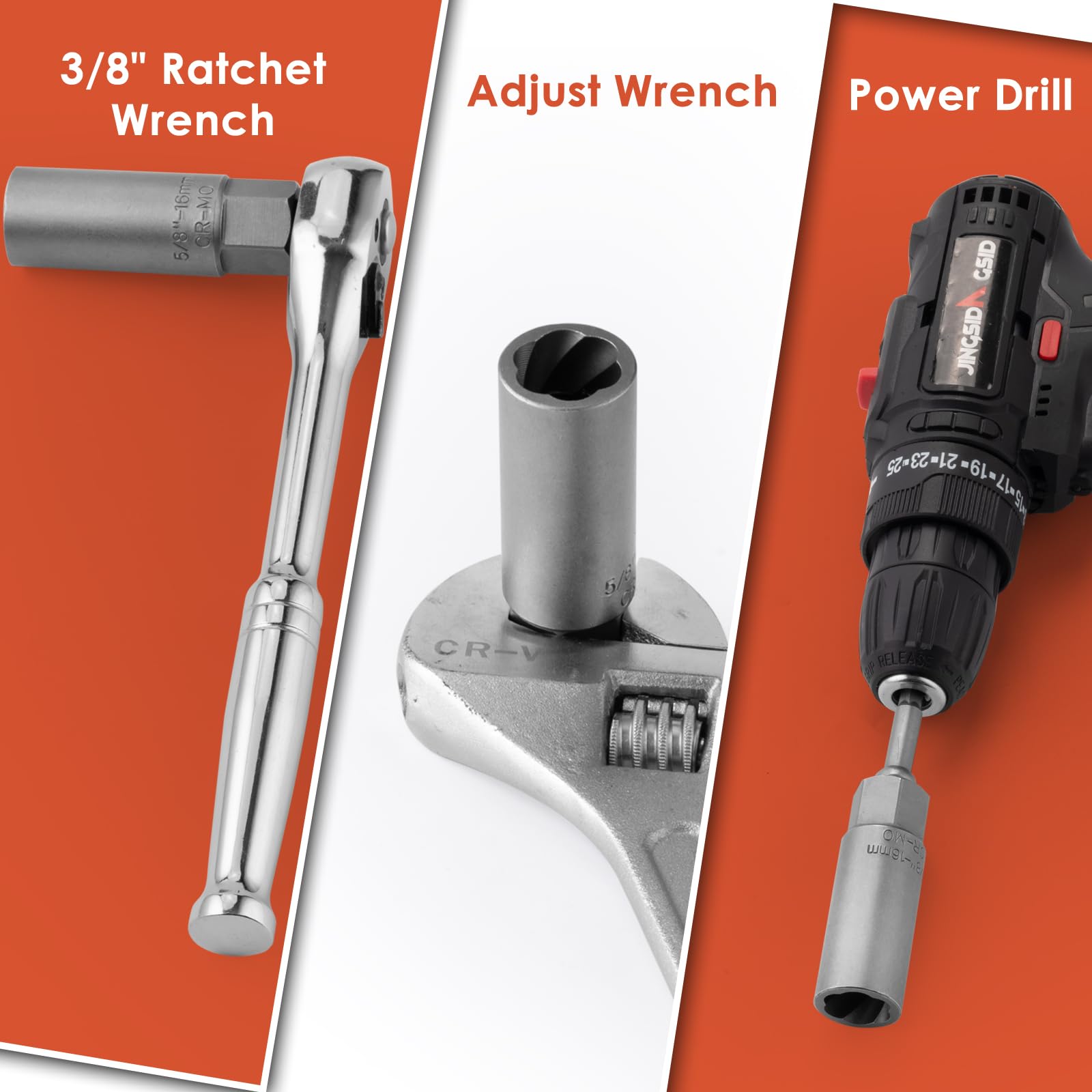YEKEPRO hex adapter and knockout bar included for versatile removal.