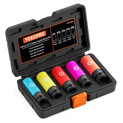 YEKEPRO five-piece half-inch drive lug sockets kit for reliable service