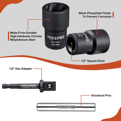 YEKEPRO chrome molybdenum steel with rustproof finish for durability.