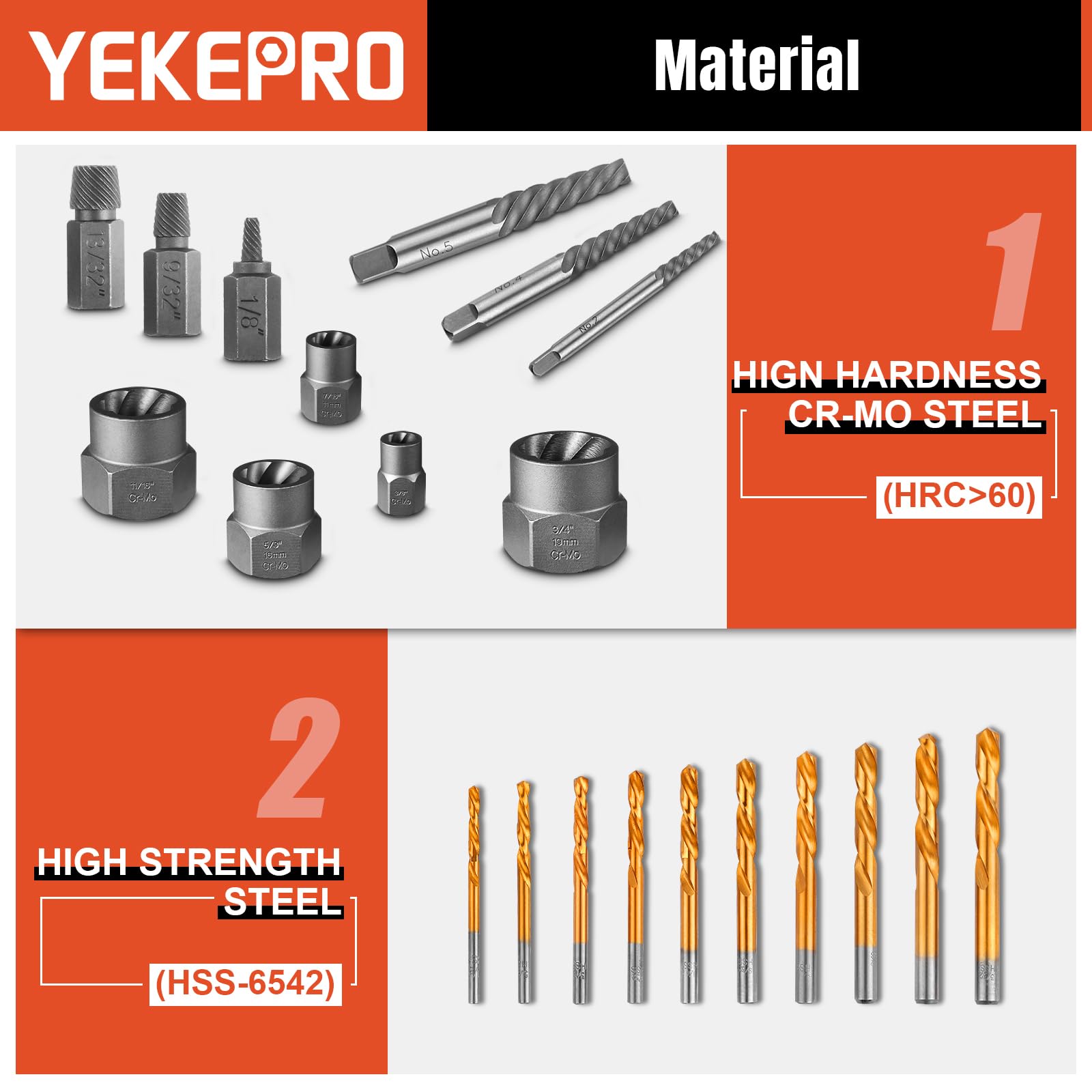 YEKEPRO chrome-molybdenum steel construction supports tough extraction tasks